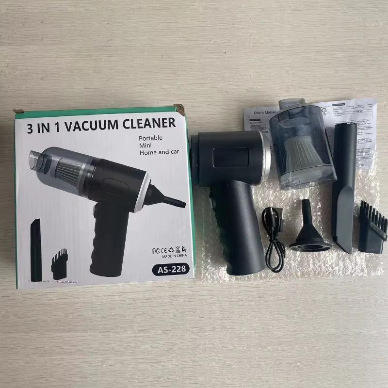 Mini Aspiradora Portátil 3 en 1 Hogar y Auto Recargable
