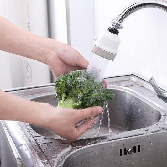 Cabezal giratorio 360° con ahorro de agua y anti salpicaduras