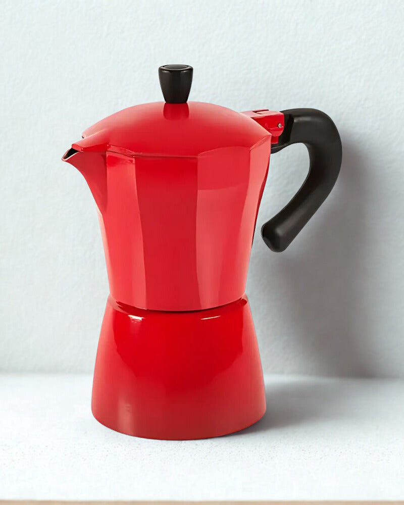 Cafetera Moka Roja: Espresso intenso en casa